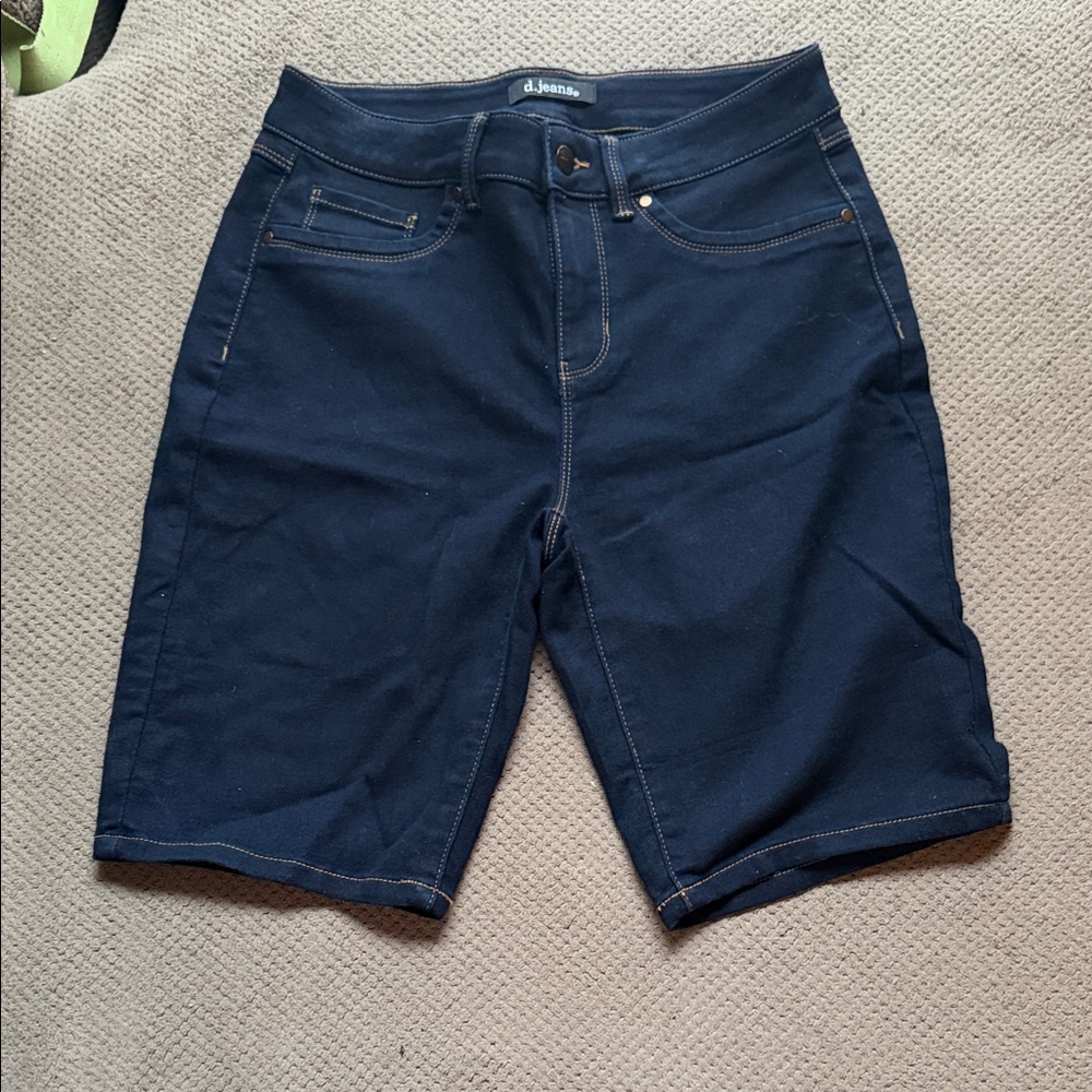 Dark Blue Denim Shorts